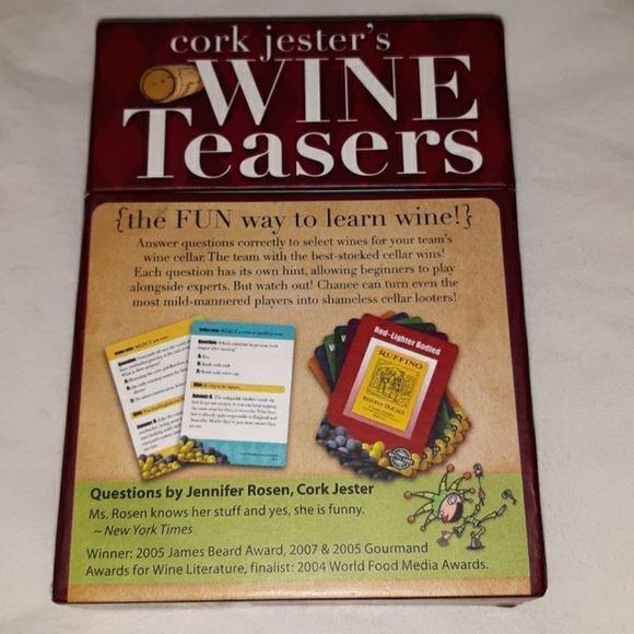 Cork Jester's Wine Teasers A Wine Game Learn Wine - Picture 2 of 5